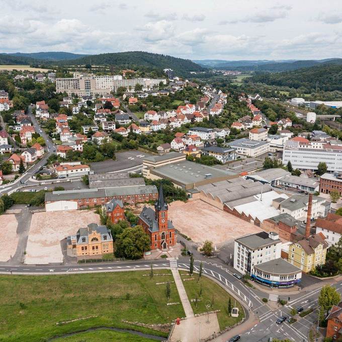 Luftaufnahme von der östlichen Kernstadt Bad Hersfeld